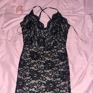 Spaghetti Strap Lace Mermaid Dress